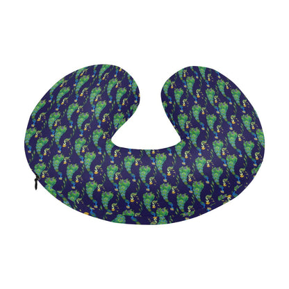Peacock Art Design Print U-Shaped Travel Neck Pillow-JTAMIGO.COM