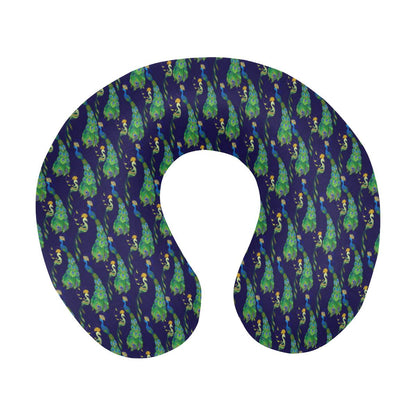 Peacock Art Design Print U-Shaped Travel Neck Pillow-JTAMIGO.COM