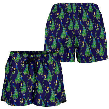 Peacock Art Design Print Women Shorts-JTAMIGO.COM