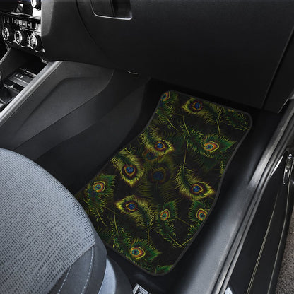Peacock Feather Pattern Design Print Car Floor Mats