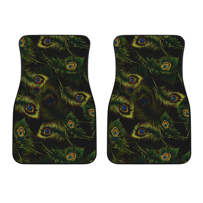 Peacock Feather Pattern Design Print Car Floor Mats