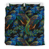 Peacock Themed Design Print Duvet Cover Bedding Set