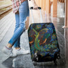 Peacock Themed Design Print Luggage Cover Protector