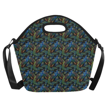 Peacock Themed Design Print Neoprene Lunch Bag (Model 1669)(Large)-JTAMIGO.COM
