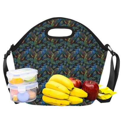 Peacock Themed Design Print Neoprene Lunch Bag (Model 1669)(Large)-JTAMIGO.COM