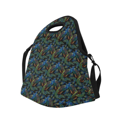Peacock Themed Design Print Neoprene Lunch Bag (Model 1669)(Large)-JTAMIGO.COM