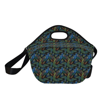 Peacock Themed Design Print Neoprene Lunch Bag (Model 1669)(Large)-JTAMIGO.COM