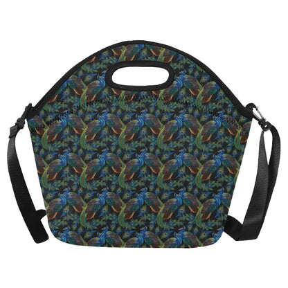 Peacock Themed Design Print Neoprene Lunch Bag (Model 1669)(Large)-JTAMIGO.COM