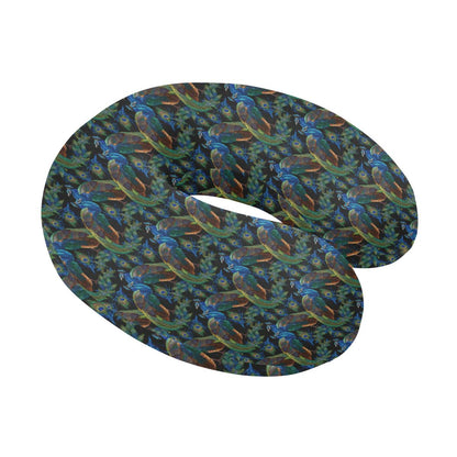 Peacock Themed Design Print U-Shaped Travel Neck Pillow-JTAMIGO.COM