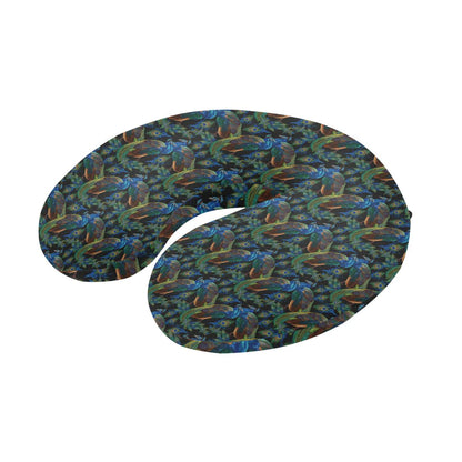 Peacock Themed Design Print U-Shaped Travel Neck Pillow-JTAMIGO.COM