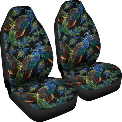 Peacock Themed Design Print Universal Fit Car Seat Covers