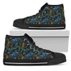 Peacock Themed Design Print Women High Top Shoes