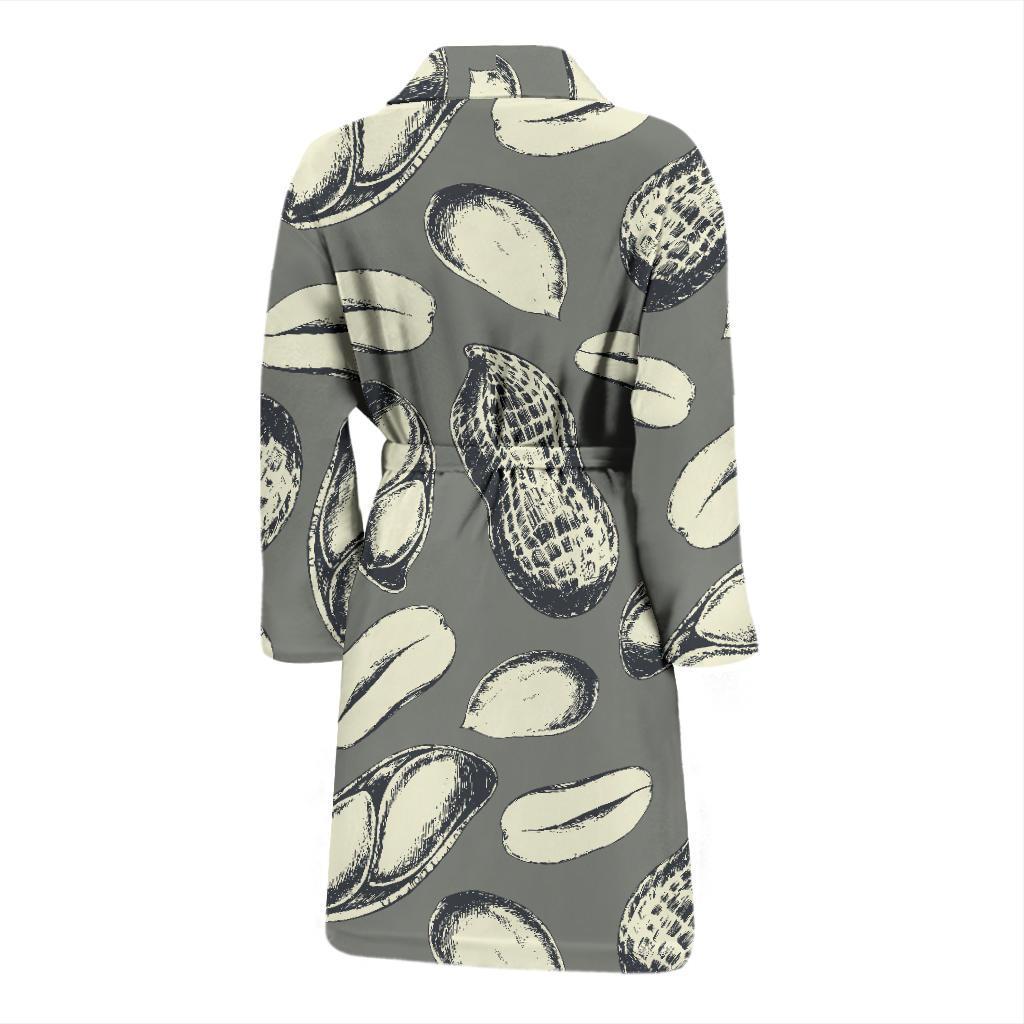 Peanut Pattern Print Design A01 Men Bathrobe-JORJUNE.COM