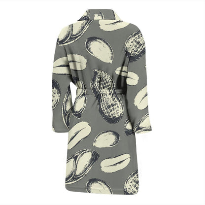 Peanut Pattern Print Design A01 Men Bathrobe-JORJUNE.COM