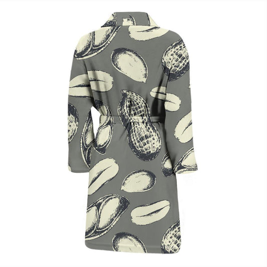 Peanut Pattern Print Design A01 Men Bathrobe-JORJUNE.COM