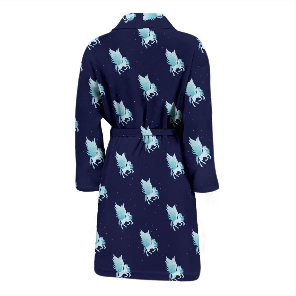 Pegasus Pattern Print Design 03 Men Bathrobe-JORJUNE.COM
