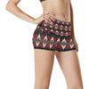 Pendleton Pattern High Waisted Spandex Shorts-JTAMIGO.COM