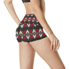 Pendleton Pattern High Waisted Spandex Shorts-JTAMIGO.COM