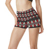 Pendleton Pattern High Waisted Spandex Shorts-JTAMIGO.COM