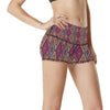 Pendleton Print High Waisted Spandex Shorts-JTAMIGO.COM