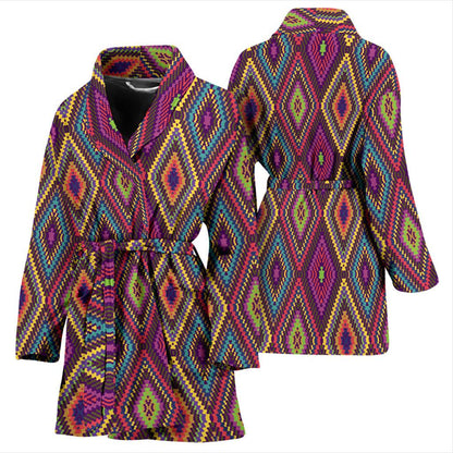 Pendleton Print Women Bath Robe-JTAMIGO.COM