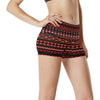 Pendleton Themed High Waisted Spandex Shorts-JTAMIGO.COM