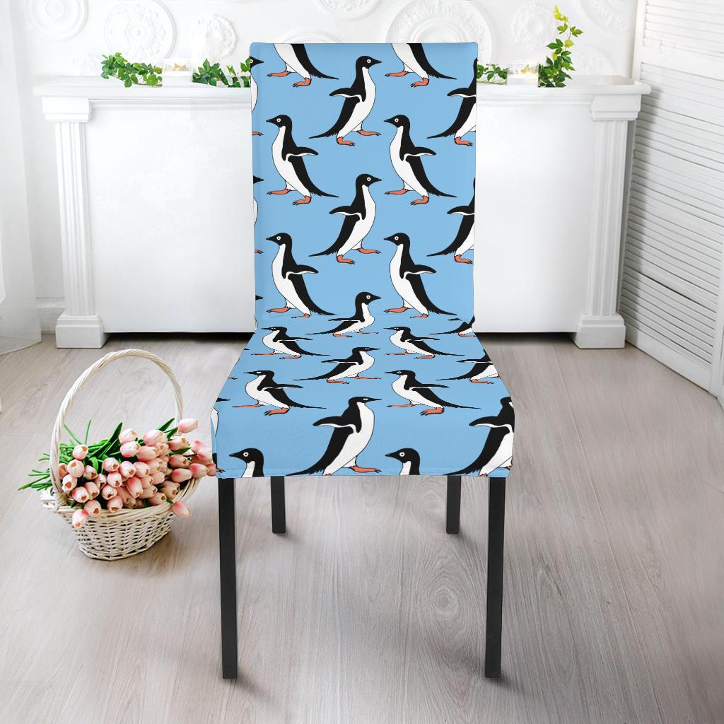 Penguin Dance Pattern Dining Chair Slipcover-JTAMIGO.COM