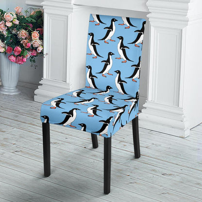 Penguin Dance Pattern Dining Chair Slipcover-JTAMIGO.COM