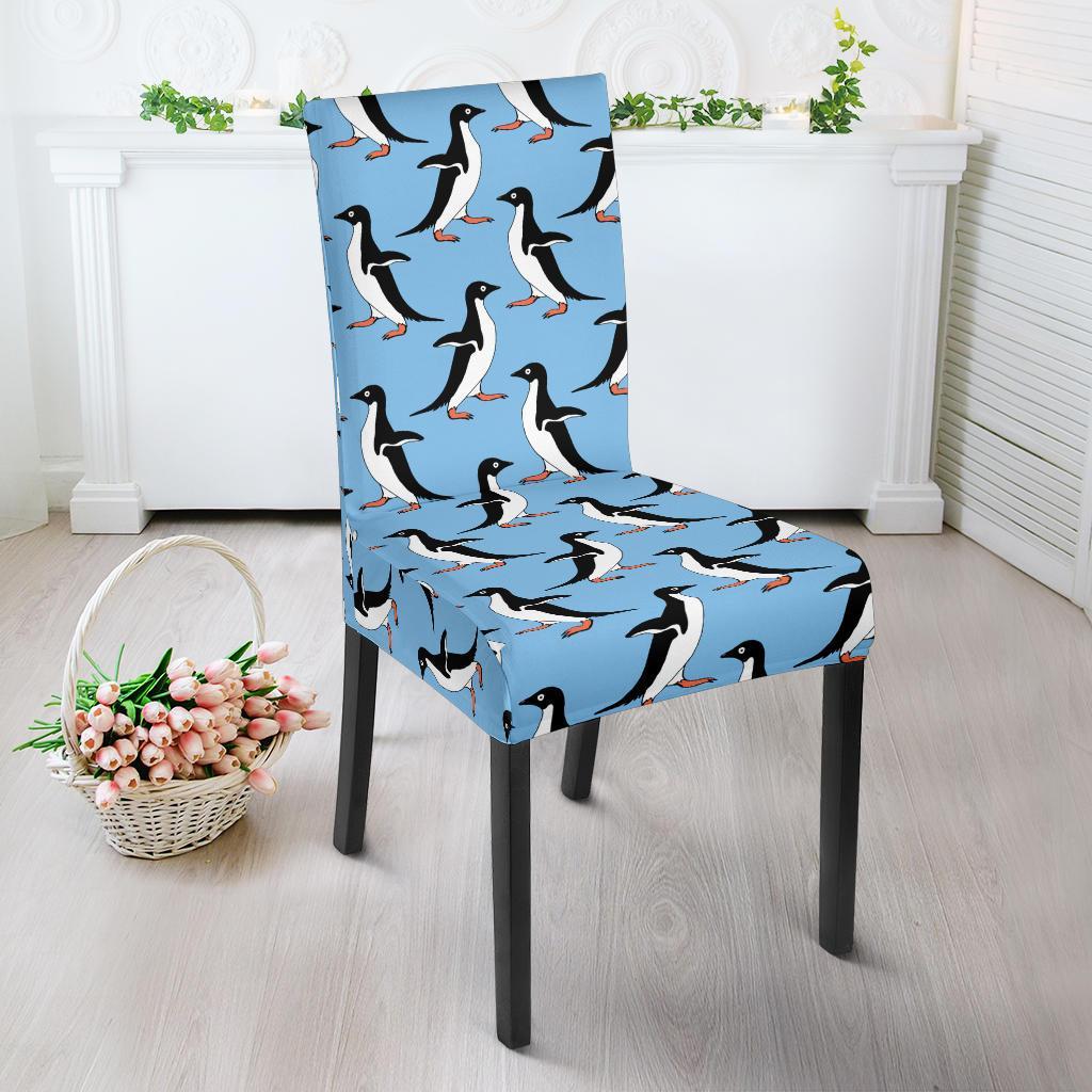 Penguin Dance Pattern Dining Chair Slipcover-JTAMIGO.COM