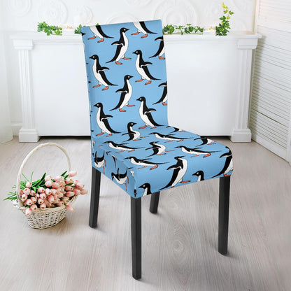 Penguin Dance Pattern Dining Chair Slipcover-JTAMIGO.COM