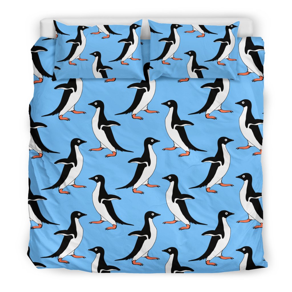 Penguin Dance Pattern Duvet Cover Bedding Set
