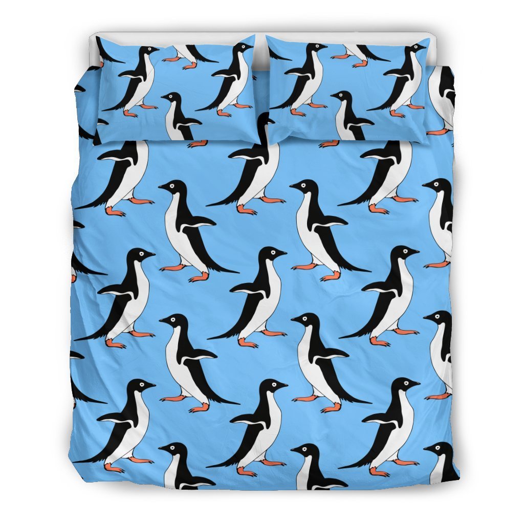 Penguin Dance Pattern Duvet Cover Bedding Set