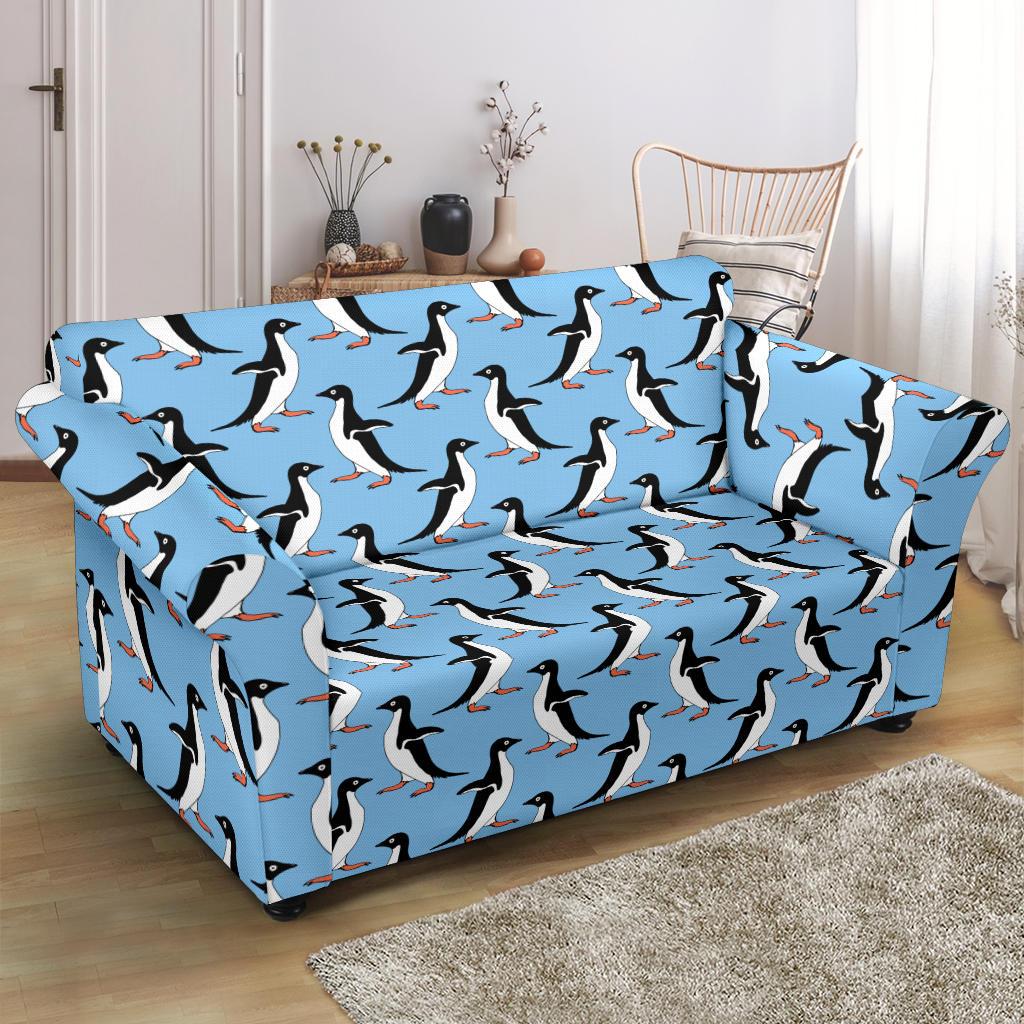 Penguin Dance Pattern Loveseat Slipcover-JTAMIGO.COM