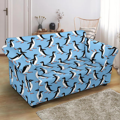 Penguin Dance Pattern Loveseat Slipcover-JTAMIGO.COM