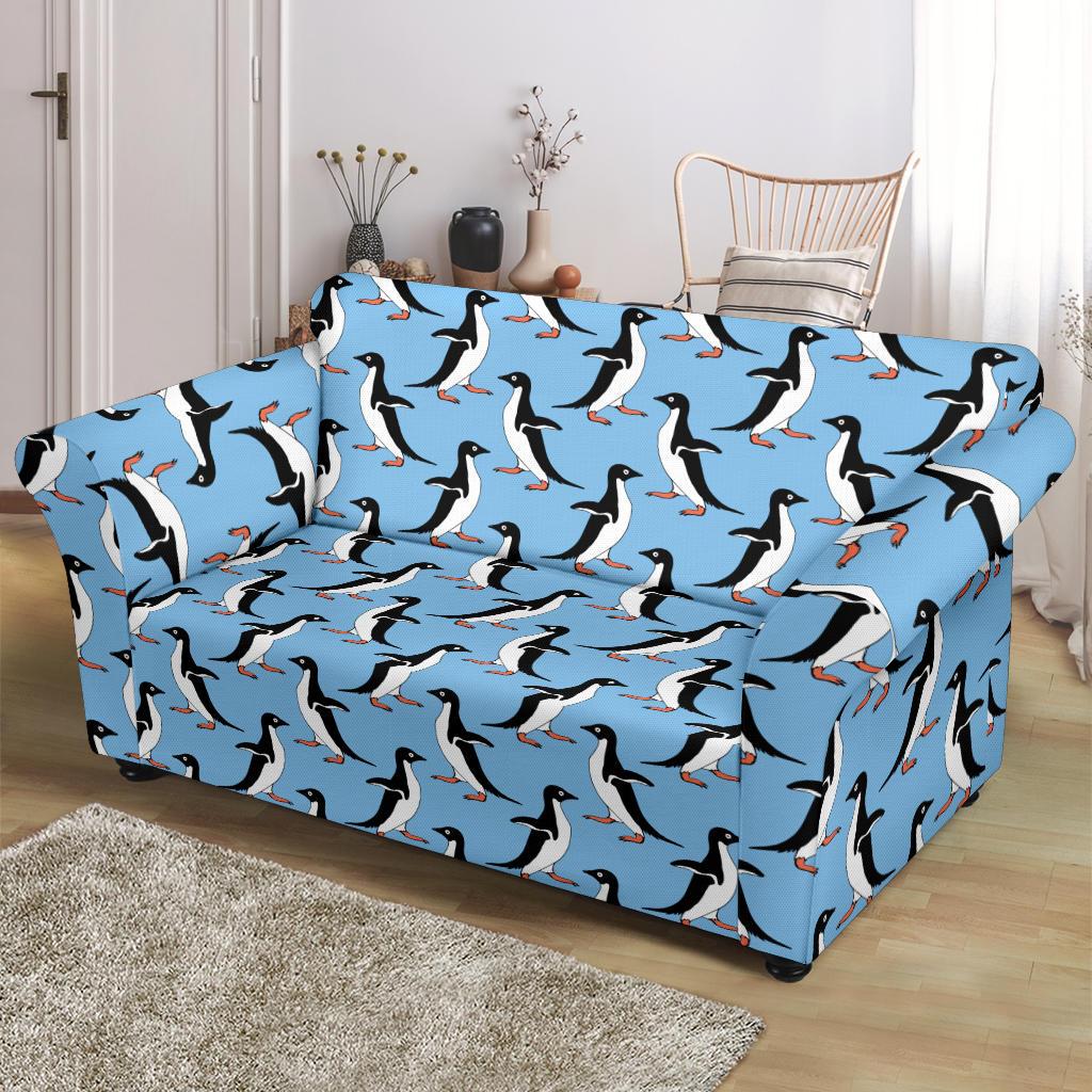 Penguin Dance Pattern Loveseat Slipcover-JTAMIGO.COM