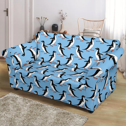 Penguin Dance Pattern Loveseat Slipcover-JTAMIGO.COM