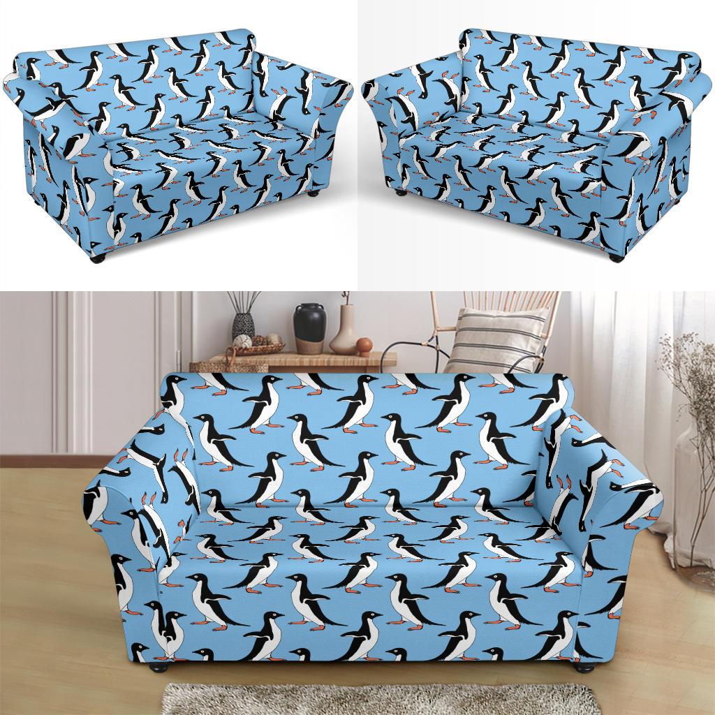 Penguin Dance Pattern Loveseat Slipcover-JTAMIGO.COM