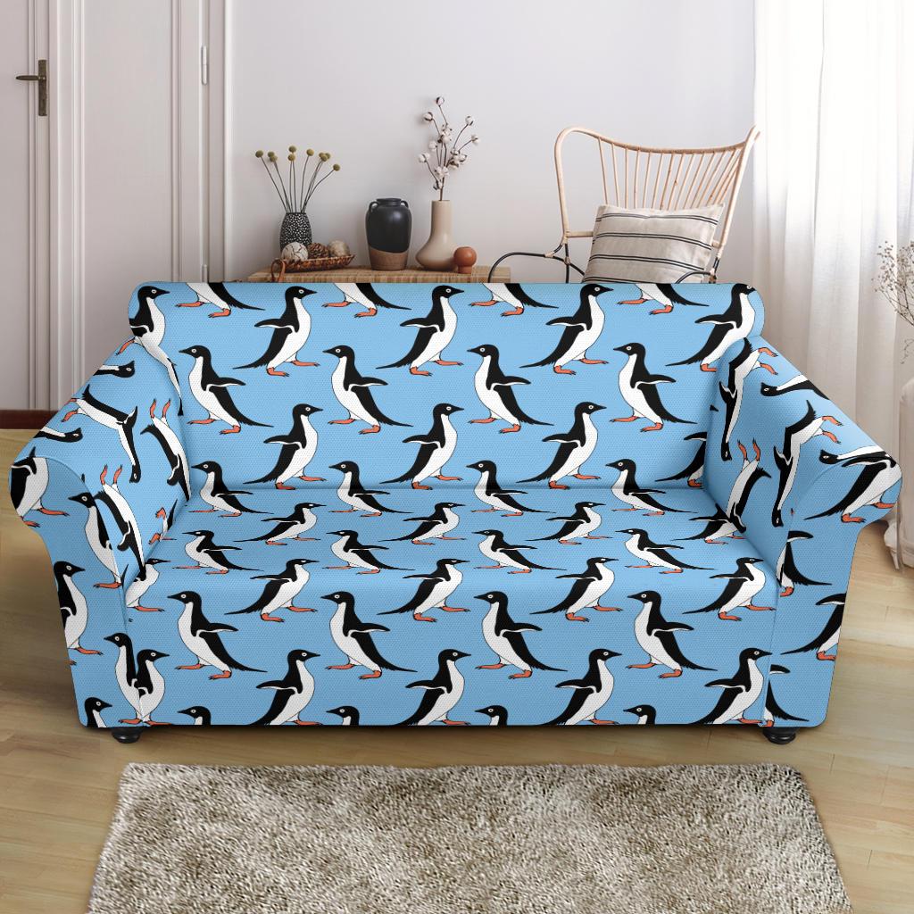 Penguin Dance Pattern Loveseat Slipcover-JTAMIGO.COM