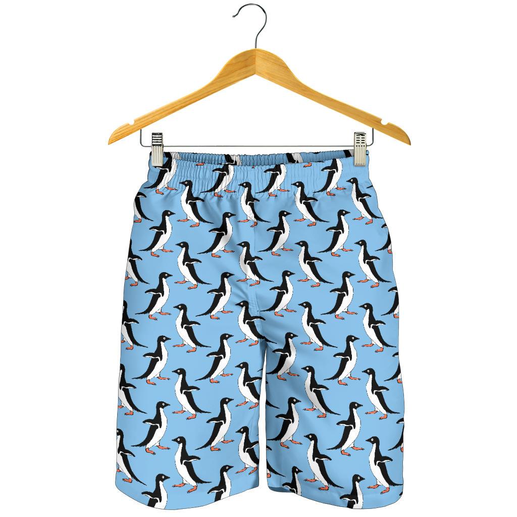 Penguin Dance Pattern Mens Shorts-JTAMIGO.COM