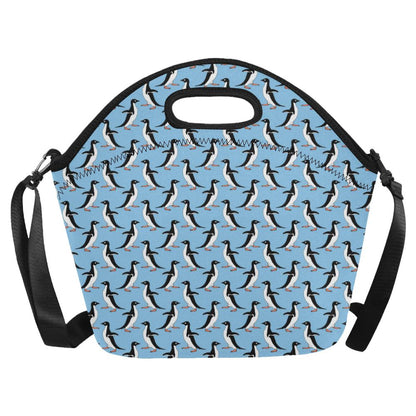 Penguin Dance Pattern Neoprene Lunch Bag (Model 1669)(Large)-JTAMIGO.COM