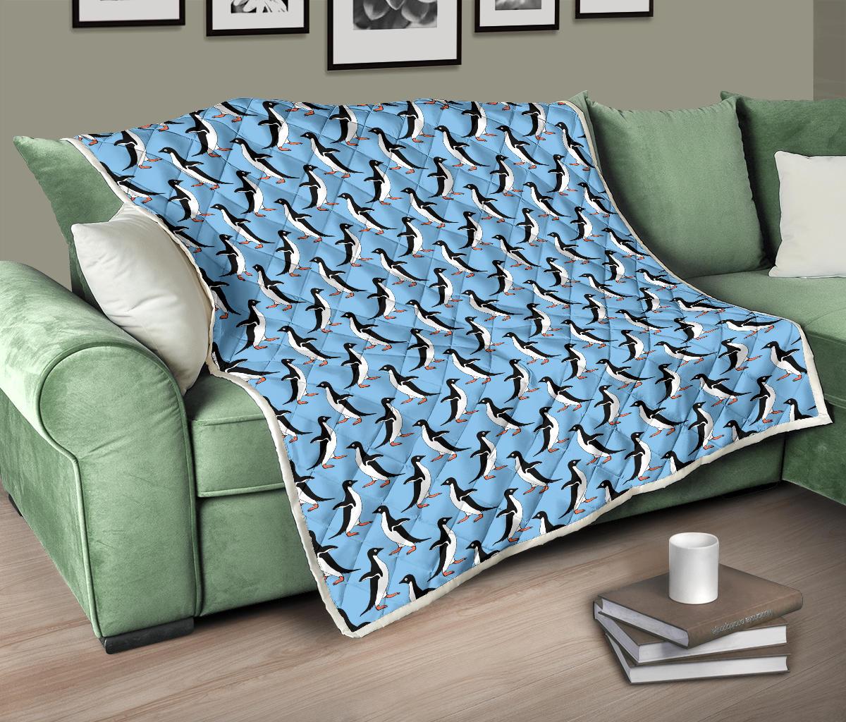 Penguin Dance Pattern Premium Quilt-JTAMIGO.COM