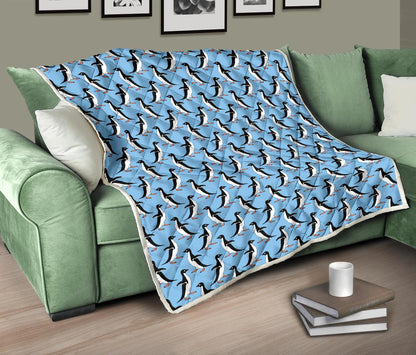 Penguin Dance Pattern Premium Quilt-JTAMIGO.COM