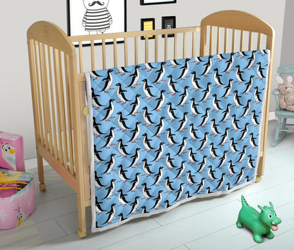Penguin Dance Pattern Premium Quilt-JTAMIGO.COM