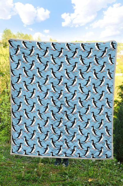 Penguin Dance Pattern Premium Quilt-JTAMIGO.COM