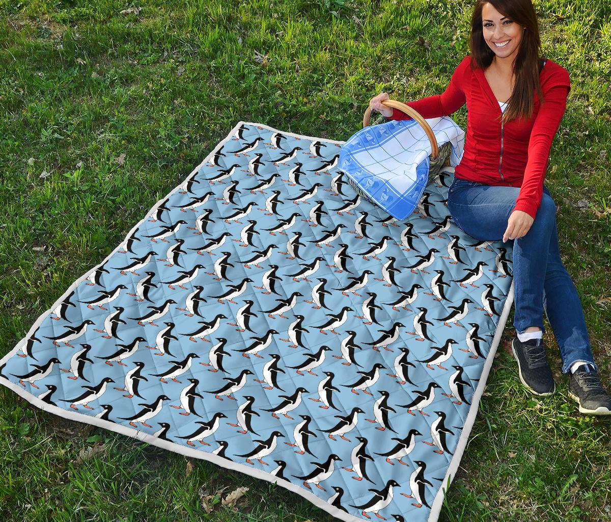 Penguin Dance Pattern Premium Quilt-JTAMIGO.COM
