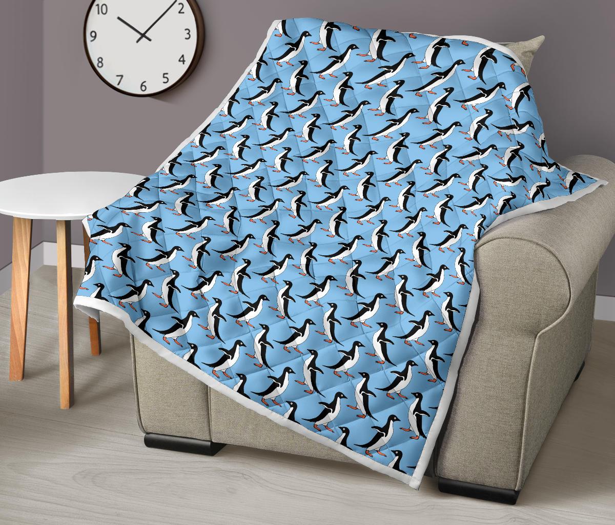 Penguin Dance Pattern Premium Quilt-JTAMIGO.COM
