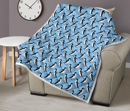 Penguin Dance Pattern Premium Quilt-JTAMIGO.COM