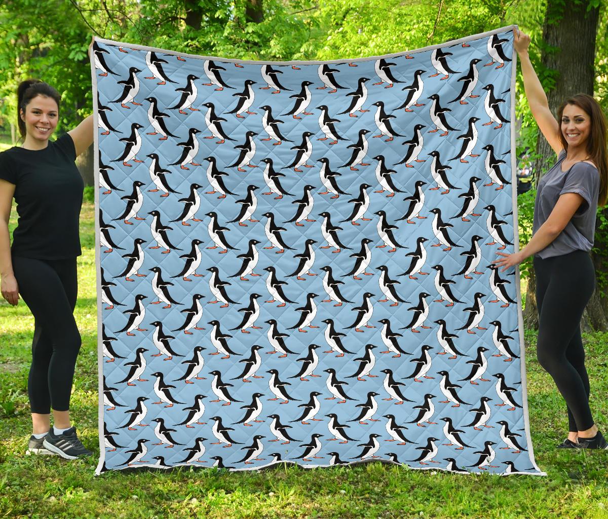 Penguin Dance Pattern Premium Quilt-JTAMIGO.COM