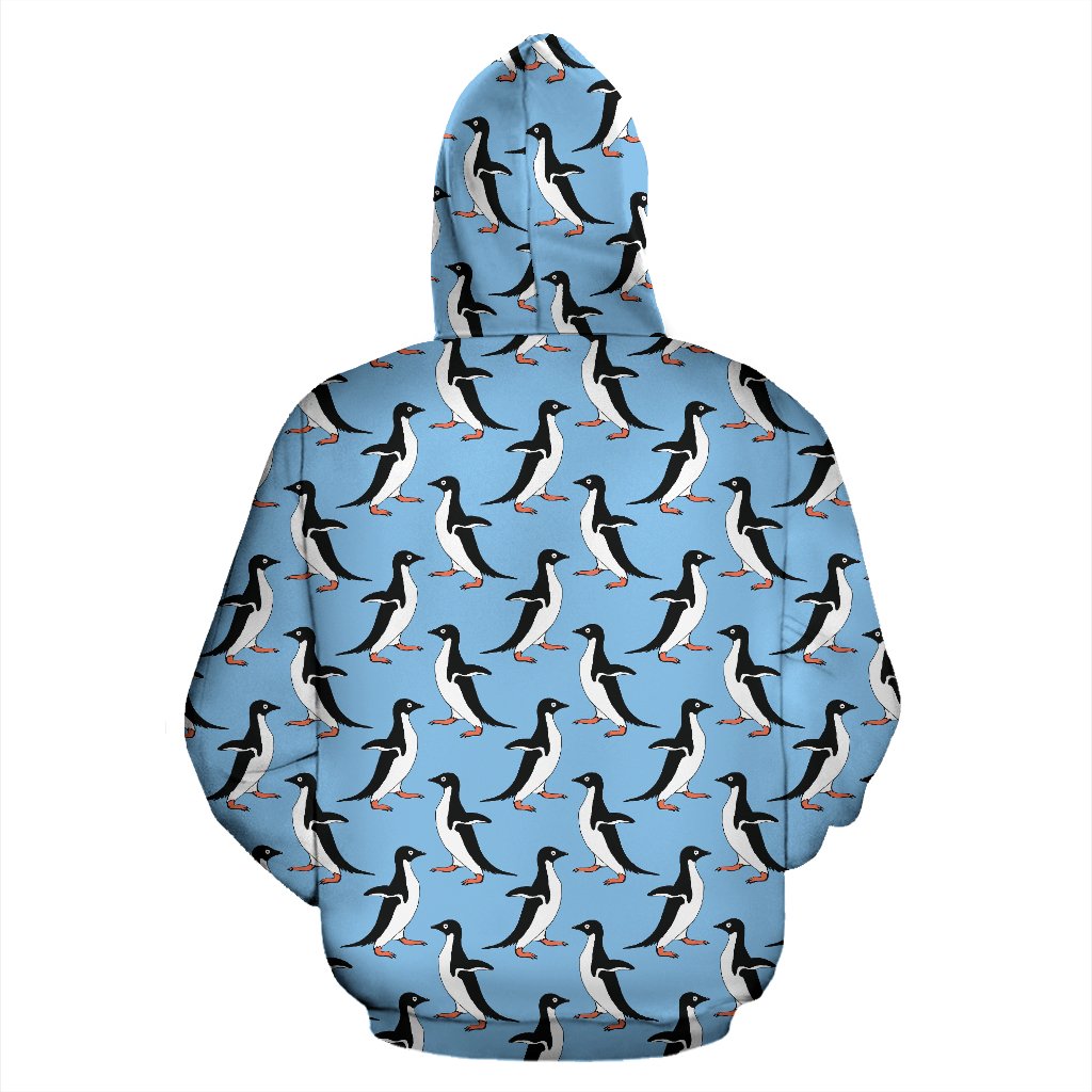 Penguin Dance Pattern Pullover Hoodie