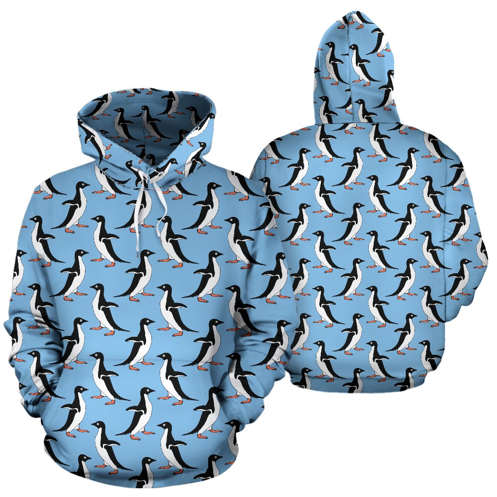 Penguin Dance Pattern Pullover Hoodie